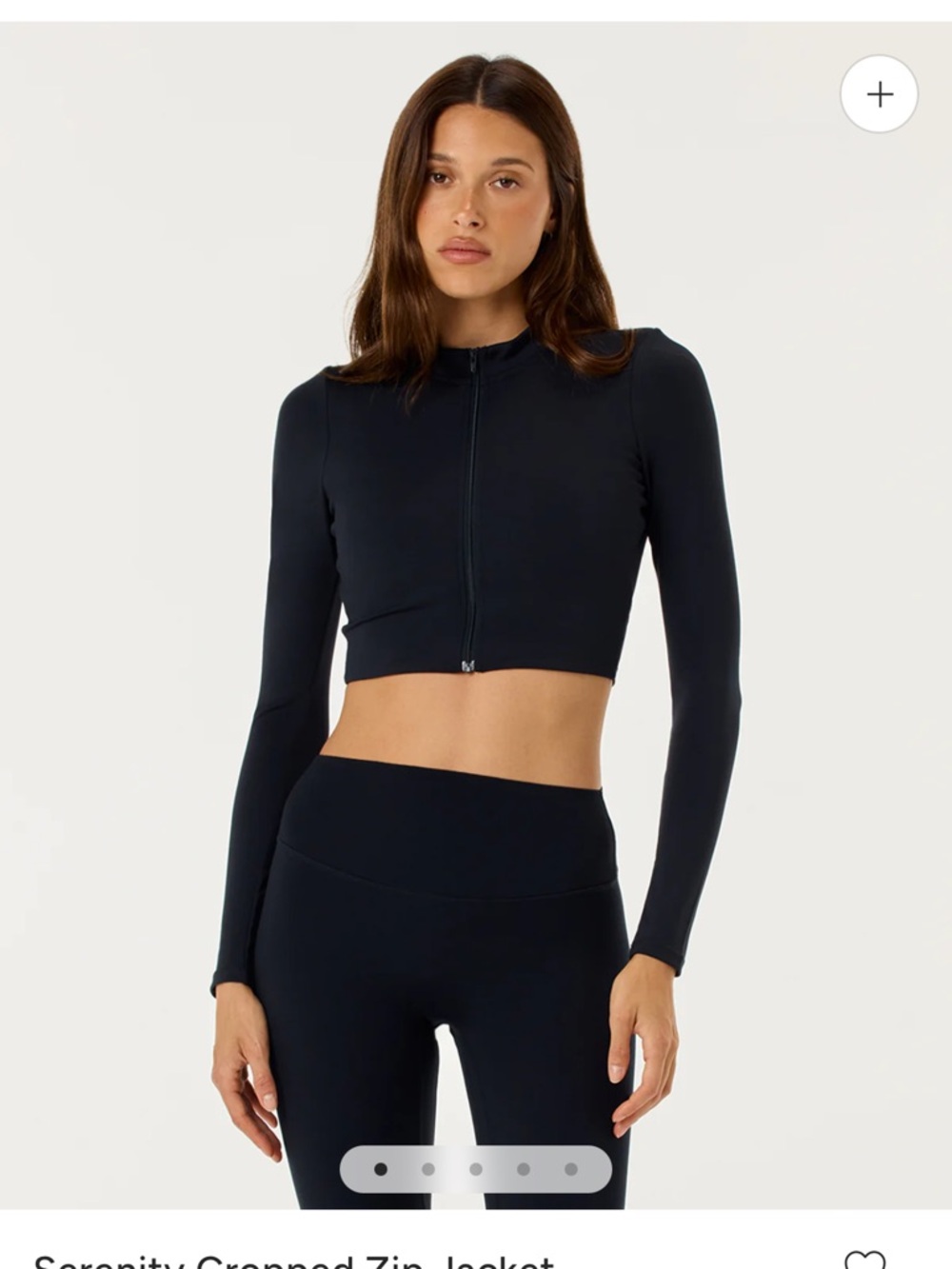 Cropped Zip Jacket - Black